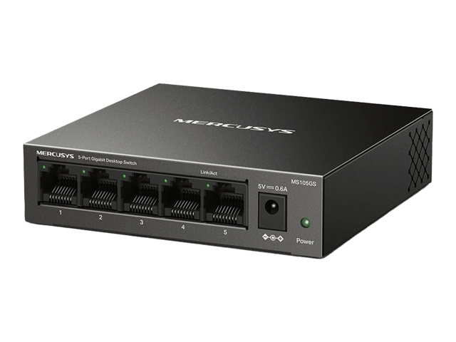 مركوسيس MS105GS محول مكتبي ذات 5 مداخل