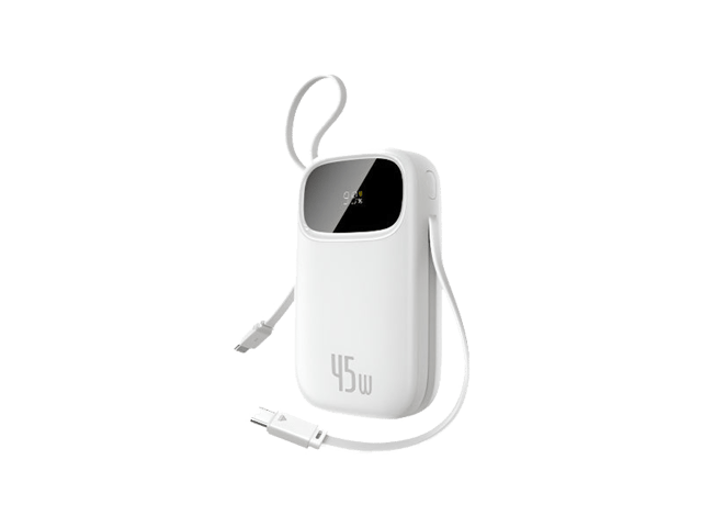 باور بانك بيسوس Energy Fill FC31 بشاشة رقمية وكابل USB-C 45 واط