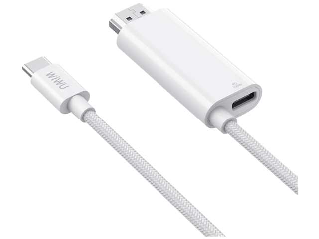 ويوو كابل Wi-PS001 من النوع C إلى HDMI PD للشحن والعرض (1.8 متر)