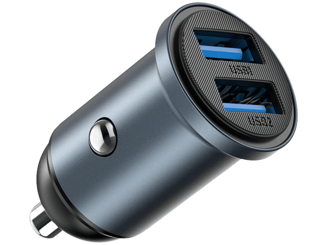 ويوو شاحن سيارة Wi-CC031 Nano Lite بقوة 12 واط بمنفذي USB، يدعم الشحن السريع QC3.0
