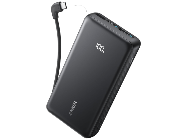 أنكر زولو باور بانك بقوة 20,000 ملي امبير 22.5 واط مع كيبل يو اس بي- سي