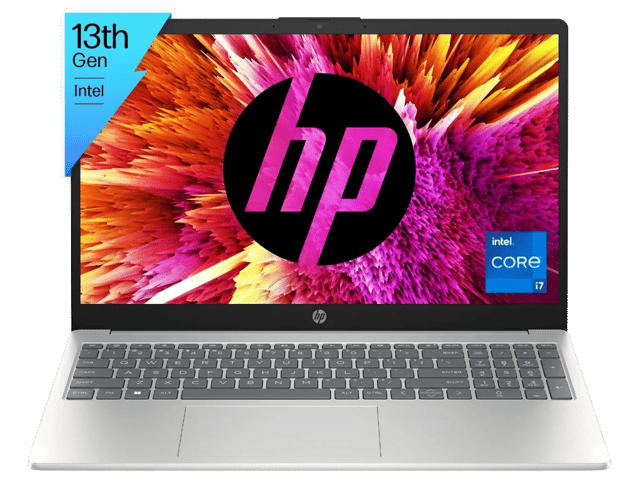 اتش بي نوت بوك 15-FD 0146NE معالج Intel Core i7-1355U الجيل الثالث عشر ذاكرة 16 جيجابايت DDR4 بطاقة رسومات Intel UHD سعة 2 جيجابايت قرص تخزين 512 جيجابايت SSD NVMe شاشة 15.6 بوصة FHD دقة 1920x1080 بتقنية LED.