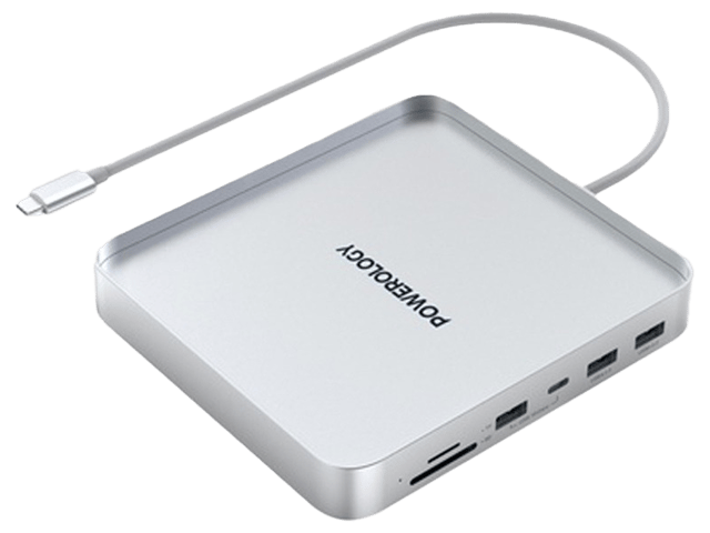 باوراولوجي قاعدة توصيل USB-C لجهاز iMac مقاس 24 بوصة ، مزودة بحاوية لمحرك أقراص SSD