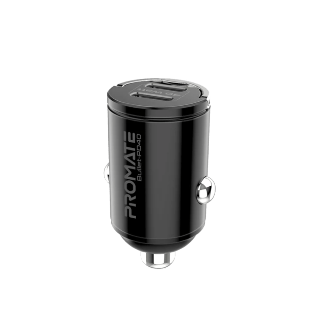 PROMATE RapidCharge™ 40W Car Charger with Dual USB-C Power Delivery Ports
