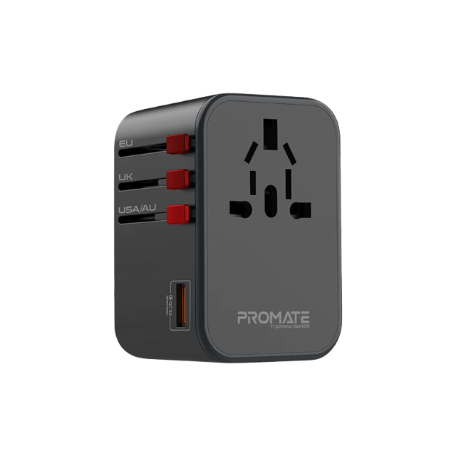 PROMATE 65W Power Delivery GaN Fast™ Travel Adapter