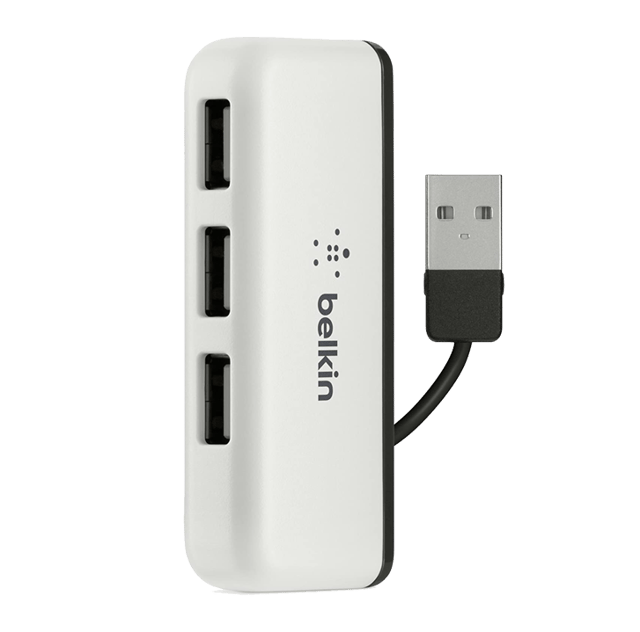 بيلكن موزع بـ4 منافذ USB 2.0 مع نظام إدارة كابلات مدمج