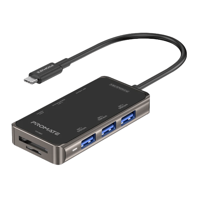PROMATE 8 in 1 Ultra Compact Multiport Hub 100W Power Delivery